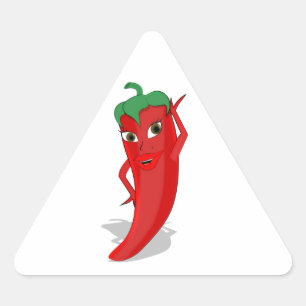 Adesivo Triangular Diva de pimenta vermelha