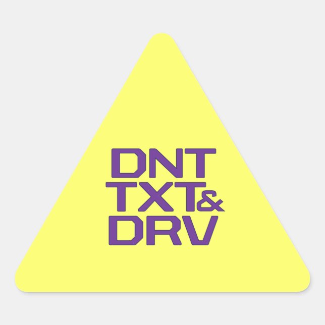 ADESIVO TRIANGULAR DNT TXT & DRV (Frente)
