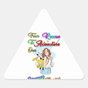 Adesivo Triangular Do Resgate Para Aventurar Nossa Viagem Começa Com