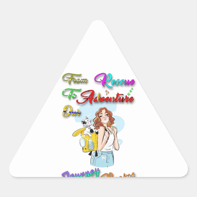 Adesivo Triangular Do Resgate Para Aventurar Nossa Viagem Começa Com  (Frente)