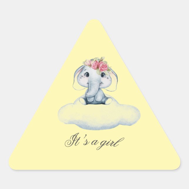 Adesivo Triangular Dreamy Days com Rosie, o Elefante. (Frente)