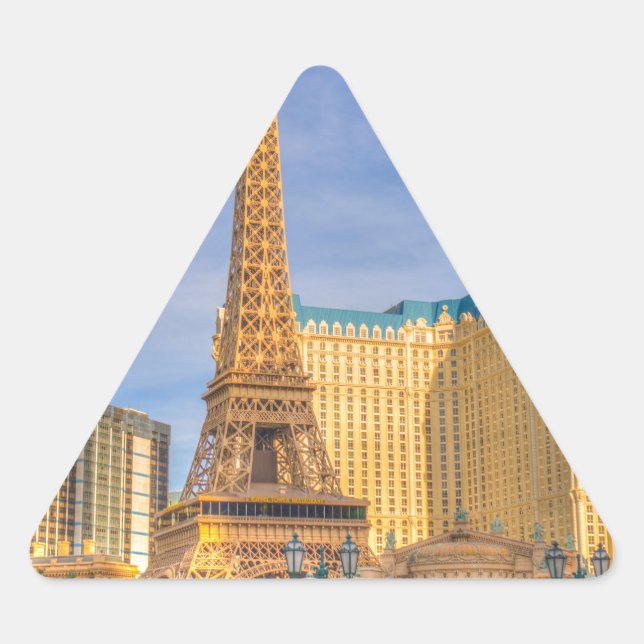 Adesivo Triangular Eiffel Tower Las Vegas Paris Limousine Nevada (Frente)
