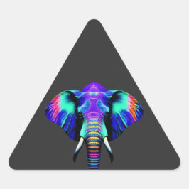 Adesivo Triangular Elefante Vibrante