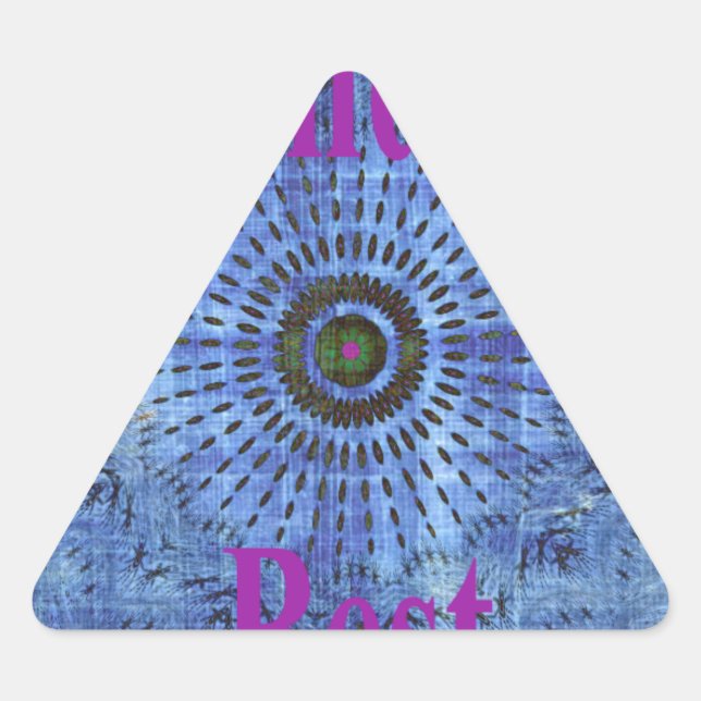 Adesivo Triangular Elegante Blue denim motif vetor impressão (Frente)