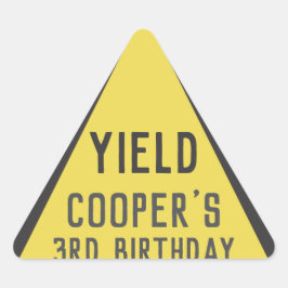 Adesivo Triangular Em Construção - Sinal De Rendimento Qualquer Anive