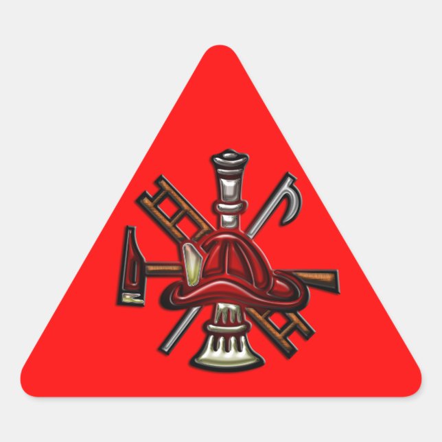 Adesivo Triangular Emblem do Serviço de Bombeiros e Salvamento (Frente)