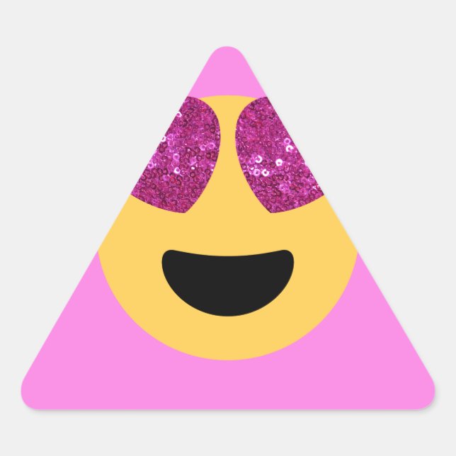 Adesivo Triangular emoji do coração (Frente)