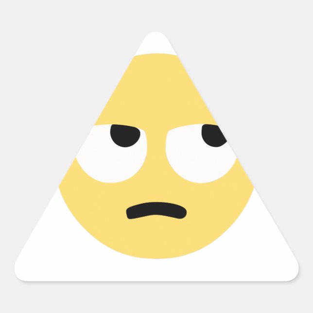 Adesivo Triangular emoji eye roll (Frente)