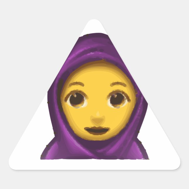 Adesivo Triangular emoji hajib (Frente)