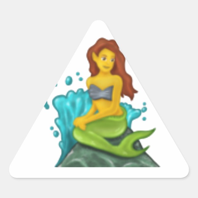 Adesivo Triangular emoji mermaid (Frente)