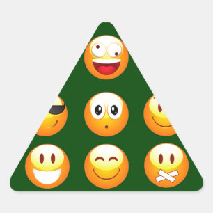 Adesivo Triangular emoji verde-escuro