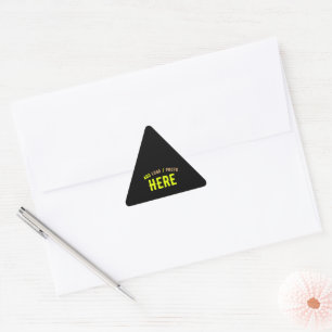 Adesivo Triangular ENVELOPE DE MARCA NEGRA PERSONALIZÁVEL MODERNA na 