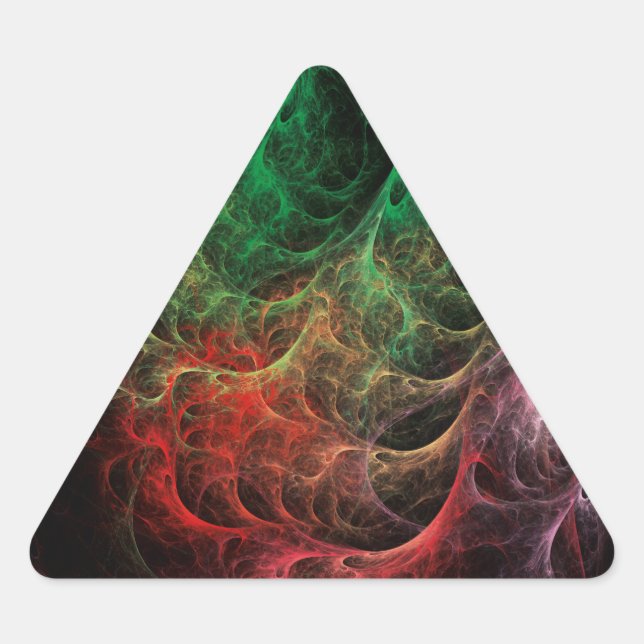 Adesivo Triangular Espaço de Fogo de Arte Abstrata (Frente)