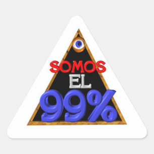 Adesivo Triangular Espanhol do EL 99% de Somos nós somos 99 por cent