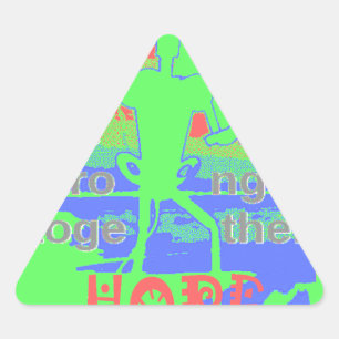 Adesivo Triangular Esperança dos EUA: Neon Lemon & Orange Art