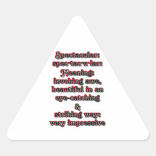 Adesivo Triangular Espetacular: ・ de definição tac ・ u lar ・