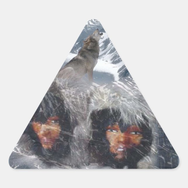 Adesivo Triangular Espírito Nativo no Alasca (Frente)