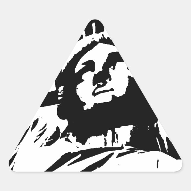 Adesivo Triangular Estátua de pop Art da Liberdade (Frente)