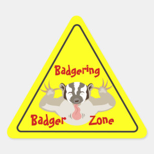 Adesivo Triangular Estilo de sinalização de estrada da Zona de Badger