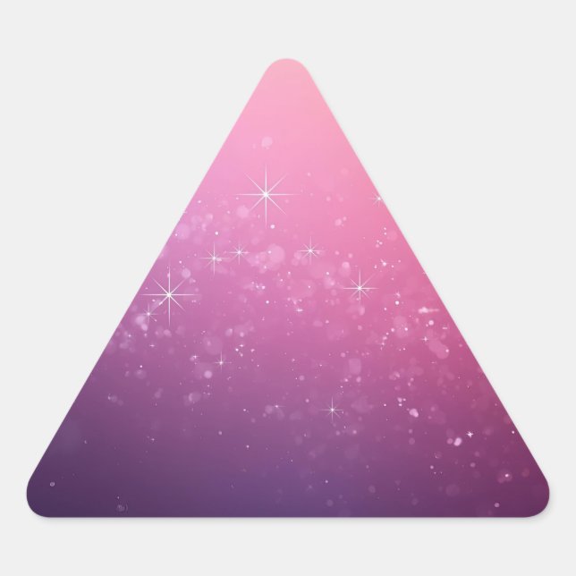 Adesivo Triangular Estrelas No Espaço Cor-de-Rosa (Frente)