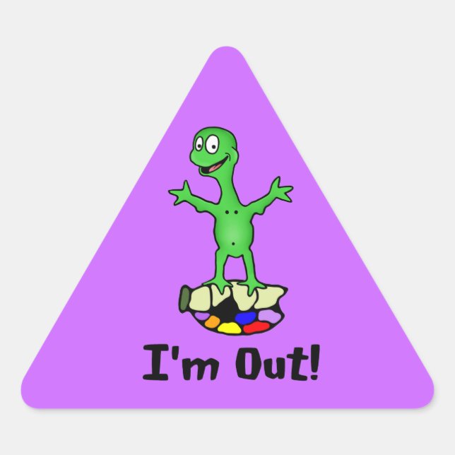 Adesivo Triangular Eu sou o "Fora dos Vinheiros" (Frente)