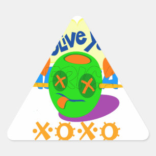 Adesivo Triangular Eu te amo XOXO lindos textos gráficos