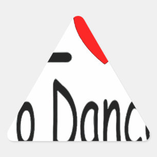 Adesivo Triangular Eu tenho coração para dançar b