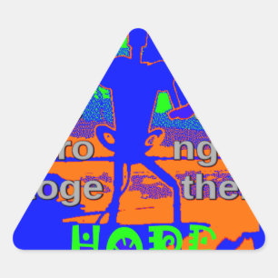 Adesivo Triangular EUA Hillary Hope Nós somos mais fortes juntos