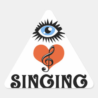 Adesivo Triangular Eye Love Cantando presentes