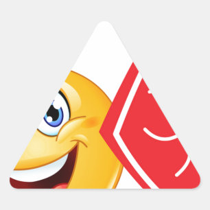 Adesivo Triangular fã de esportes emoji