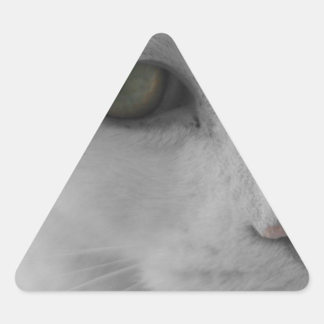 Adesivo Triangular Face de gatos brancos e pretos (Frente)