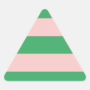 Adesivo Triangular Faixa Horizontal Rosa e Verde Quaisquer dimensõe