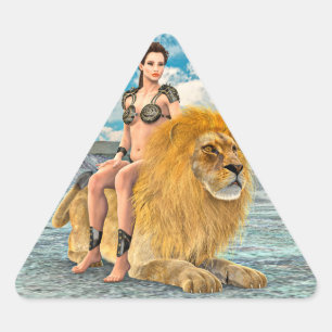 Adesivo Triangular Fantasia Rainha Leoa