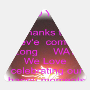 Adesivo Triangular Feliz aniversário para você