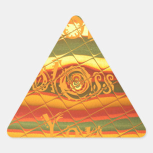 Adesivo Triangular Feliz Deus abençoe de Natal Você Cores Design