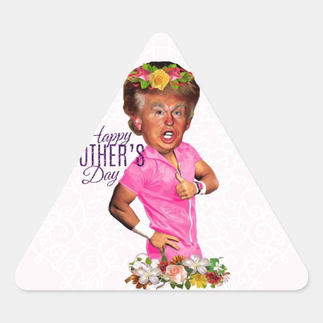 Adesivo Triangular feliz dia de as mães (Frente)