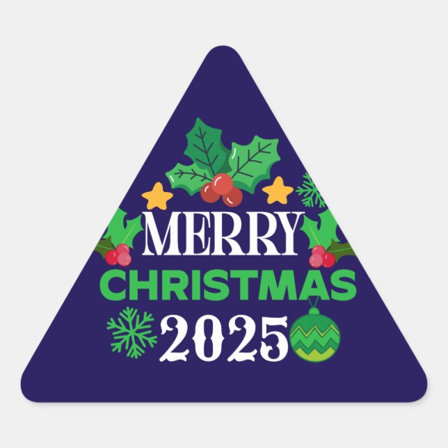 Adesivo Triangular Feliz Natal 2025-86303 (Frente)