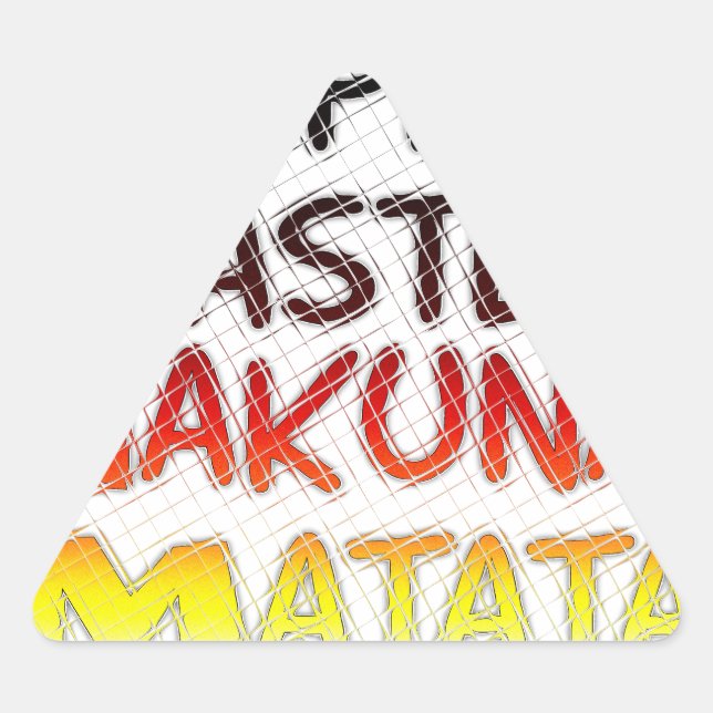 Adesivo Triangular Felz pascoa: Hakuna Matata Text Art Design (Frente)