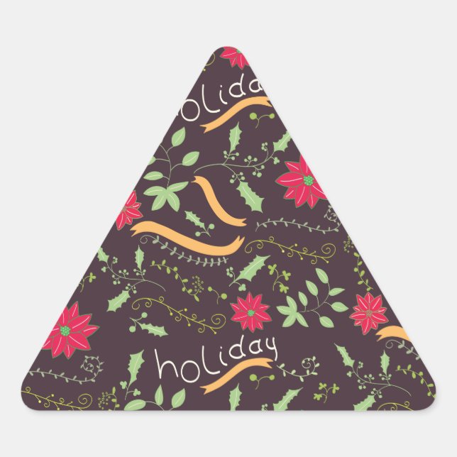 Adesivo Triangular feriado manuscrito (Frente)