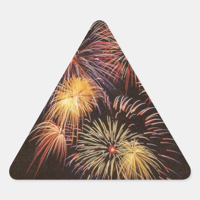 Adesivo Triangular Fireworks - Sticker (Frente)
