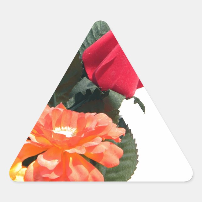 Adesivo Triangular Flores com várias cores (Frente)