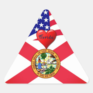 Adesivo Triangular Flórida de Diversão