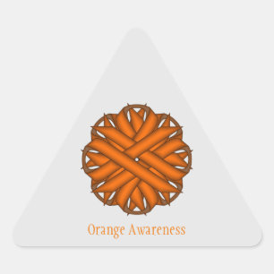 Adesivo Triangular Flower Laranja Fbon por Kenneth Yoncich