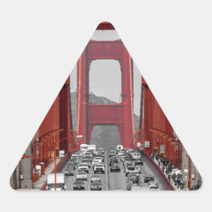 ADESIVO TRIANGULAR FOME! OURO GATE BRIDGE CALIFORNIA EUA