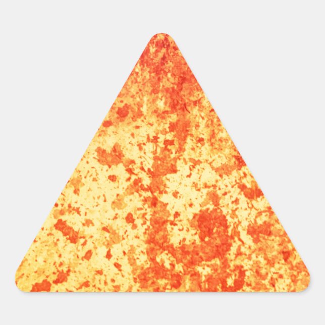 Adesivo Triangular Fonte de erupções de lava quentes do vulcão da cra (Frente)