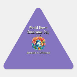 Adesivo Triangular Força na diferença. Dia Mundial da Síndrome de Bai