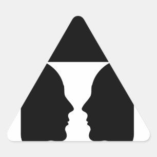 Adesivo Triangular Forme do vaso criado de 2 caras dentro de uma casa