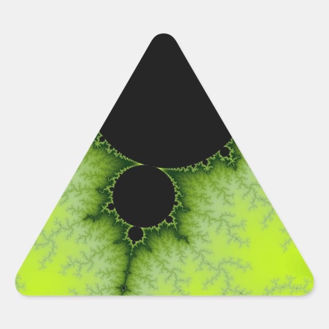 Adesivo Triangular Fractal Verde (Frente)