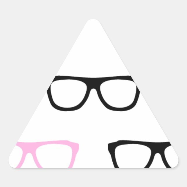 Adesivo Triangular geek cor-de-rosa (Frente)