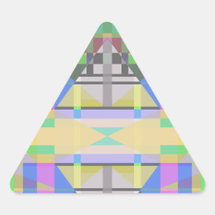 Adesivo Triangular Geométrica Azul-Verde Amarelo